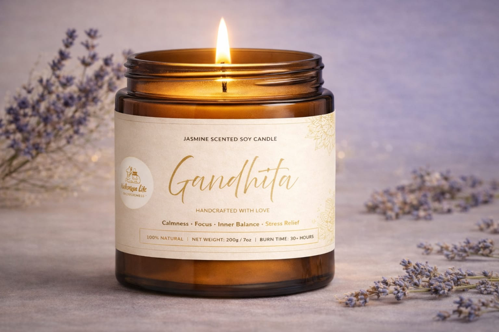 Gandhita Jasmine Soy Candle